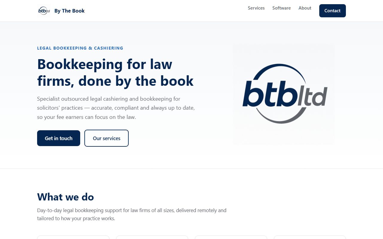 By The Book legal bookkeeping website